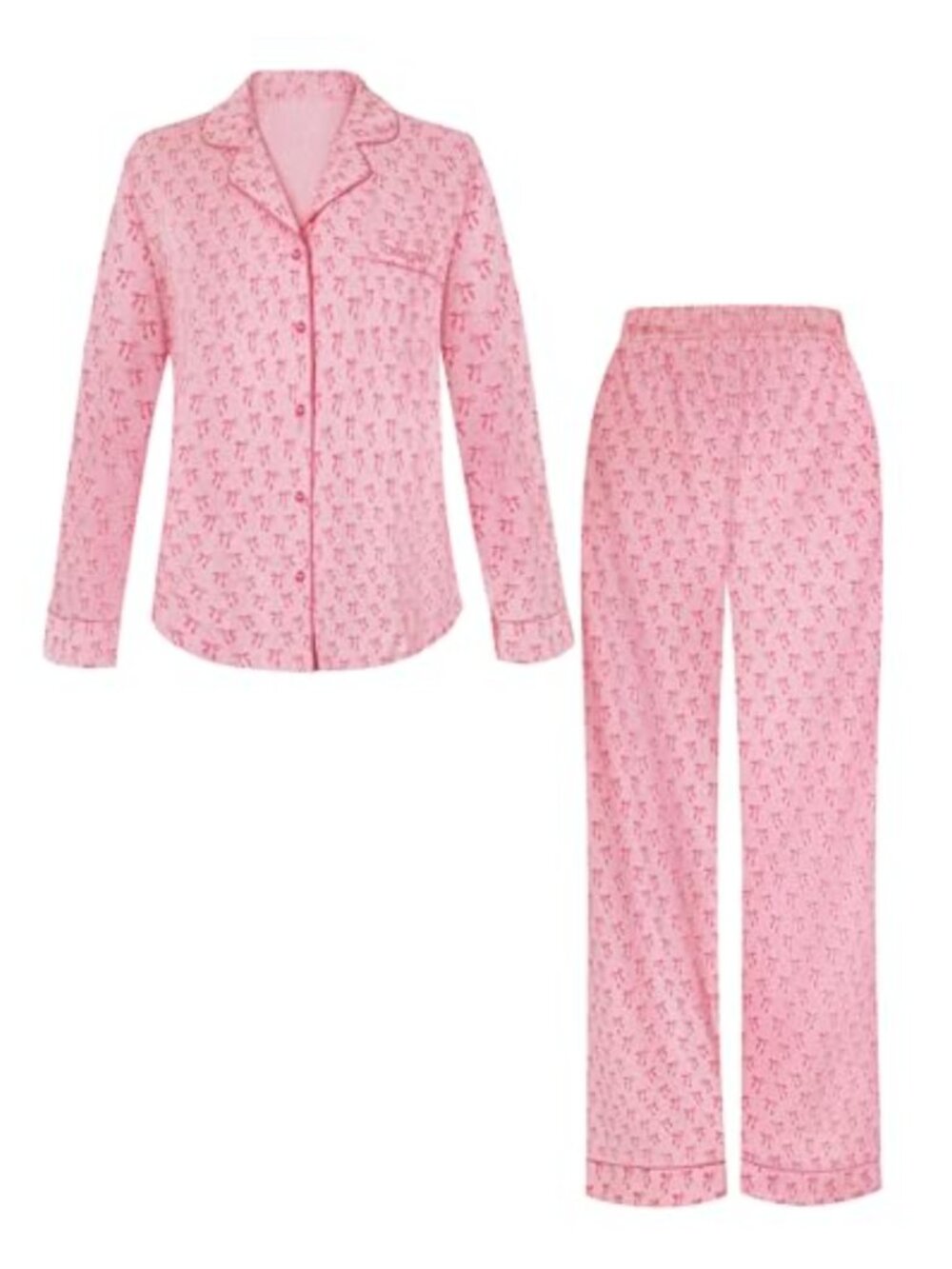 Luxury Modal Pajama Set Women Soft Breathable Long Sleeve Ankle Pants
